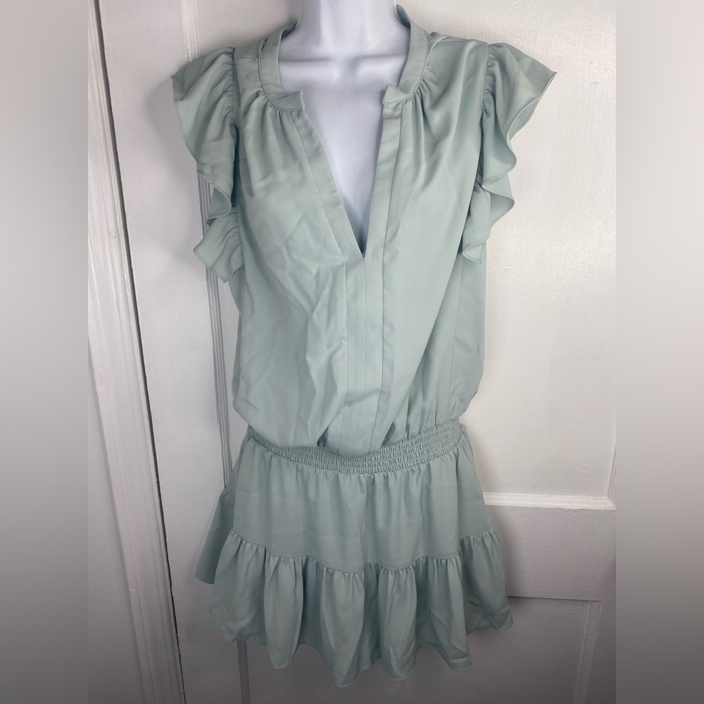 Amanda Uprichard Revolve Lela Romper in Thyme